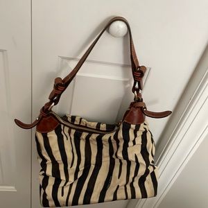 Dooney and Burke zebra striped purse